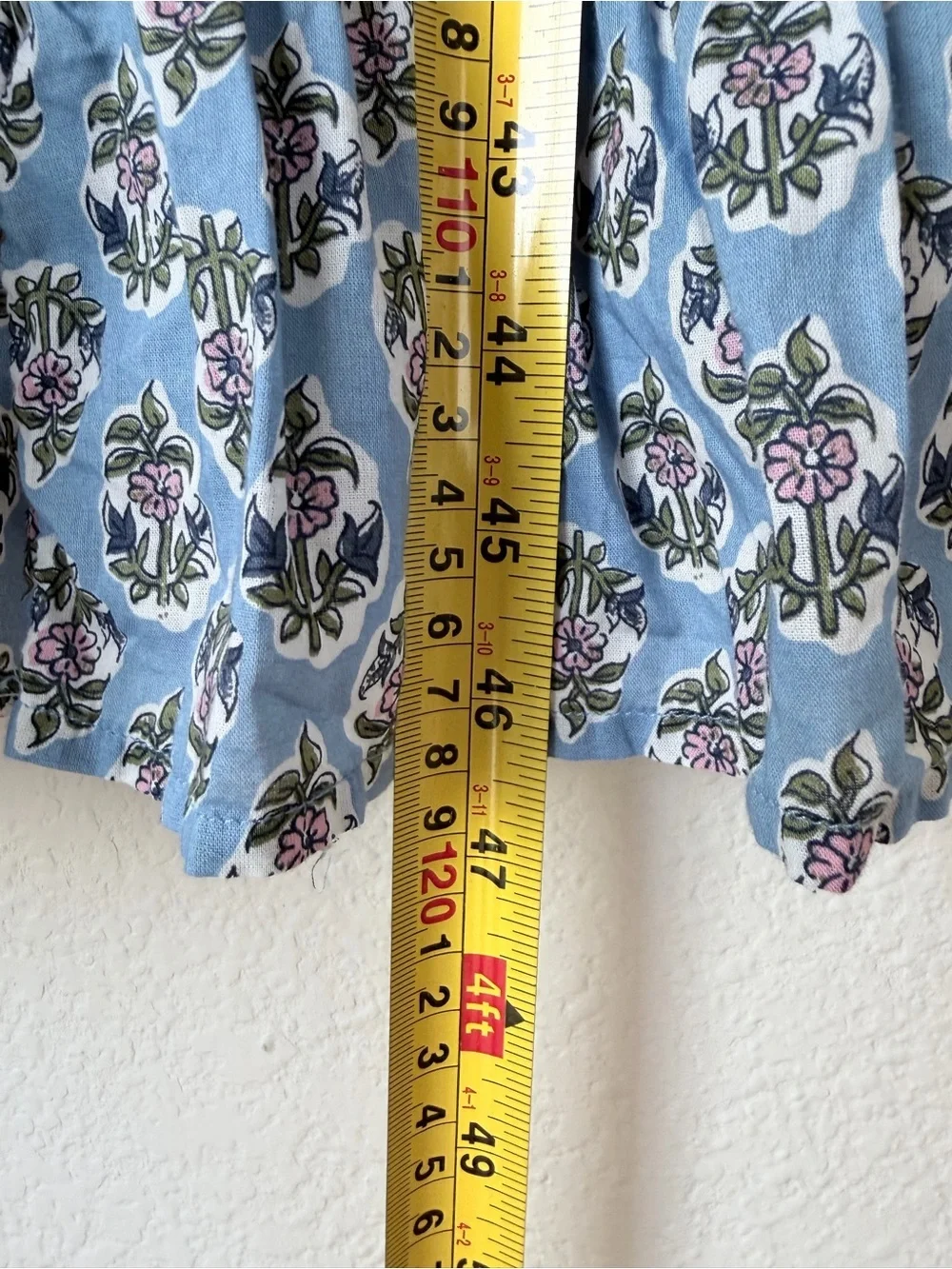 J.Crew Blue Floral Smocked Midi Dress S Cotton Puff Sleeve Cottagecore